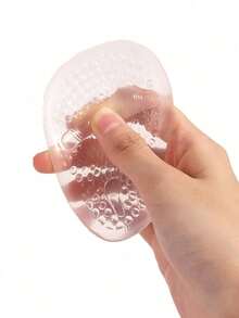 QKC 1双透明硅胶前脚掌垫，防摩擦防滑高跟鞋鞋垫 - 無色 - 查看 5