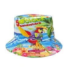 1pc Vacation Style Cool Pineapple Print Reversible Bucket Hat, Unisex Outdoor Casual Lightweight Bucket Hat - A - View 9