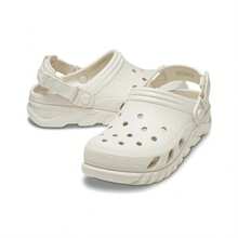 Crocs Dép bít mũi rỗng Duet Max Clog, chất liệu EVA mềm mại và thoải mái, đa năng, unisex, màu trắng Turbo-White 208776-160 - 208776-160 - Xem 3
