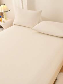 Camel Brushed Soft & Comfortable 3 PiecesBedsheet Set - Apricot - View 5
