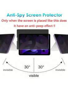 [1 Piece] Tempered Glass Privacy Screen Protector Compatible With Ipad, Smooth And Scratch-Resistant, Compatible With Ipad Mini 7/4/5/6, 10/11, Pro 11/13, 2024 New Models - Ipad Glass 1 Piece - View 4