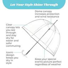 Adult Bubble Umbrella With Dome Canopy And Lightweight Wind And Rain Protection - Iridescent - 查看 2