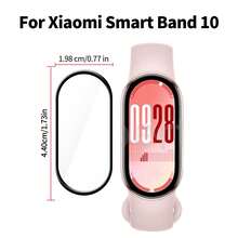 4 Stücke transparente glänzende weiche Displayschutzfolie für Xiaomi Mi Band 10 Serie, hohe Auflösung, fingerabdruckfest, einfache Anbringung, blasenfrei, Muttertags Geschenk - 4 Stück transparent - Übersicht 8