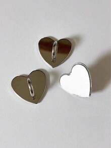 2 Silver Heart-Shaped Hook Decorative Phone Lanyards, Convenient To Carry, With Adhesive On The Back To Prevent Detachment, Stylish And Exquisite, Making Them Ideal Birthday And Holiday Gifts For Mothers, Family, And Friends, And Also Perfect As Phone Charms And Phone Chains. - Multicolor - View 6