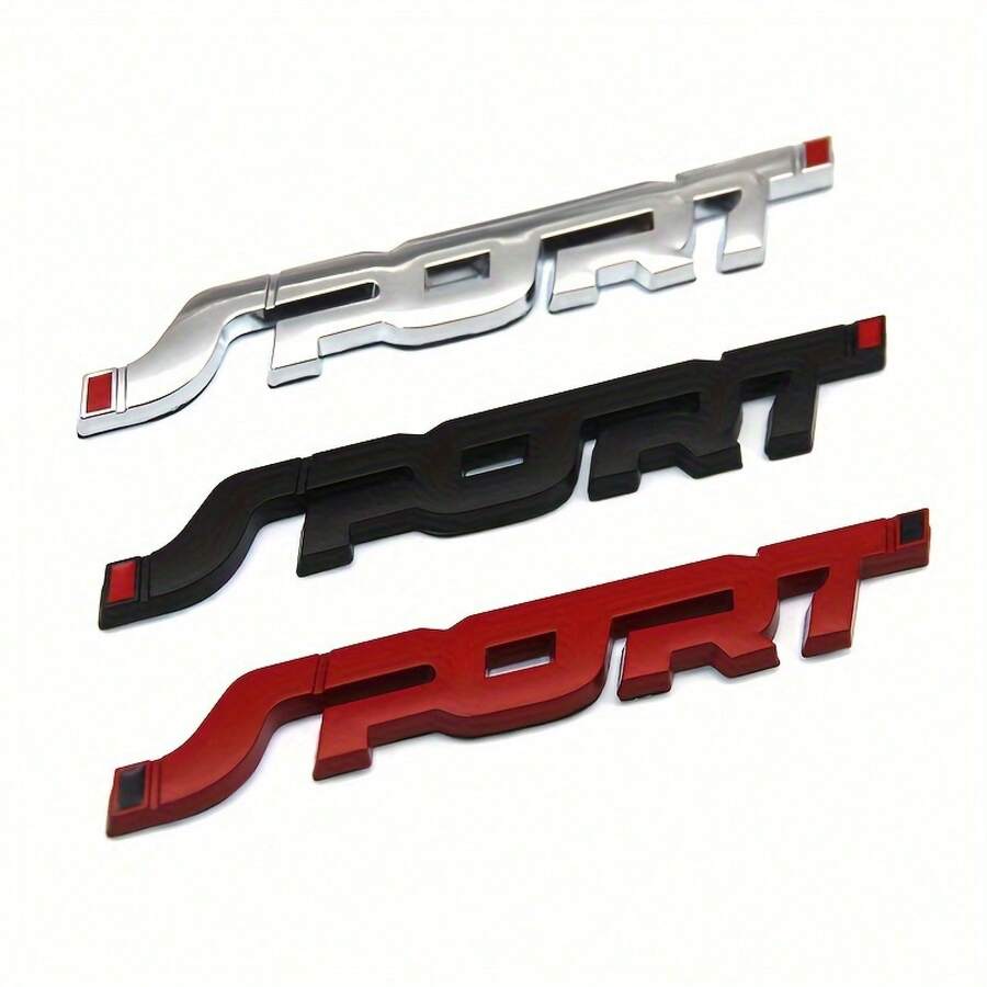 Metal 3D Logo Sticker, Suitable For Cars, Featuring A Sports Emblem, Used For The Trunk And Fenders. - 銀色 - 查看 1