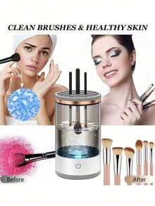 Electric Makeup Brush Cleaner, Automatic Deep Cleaning, USB Powered Makeup Brush Cleaner, Quick Drying And Storage, Suitable For All Makeup Brushes, Keeps Skin Clean And Healthy, A Great Gift - Shape - View 8
