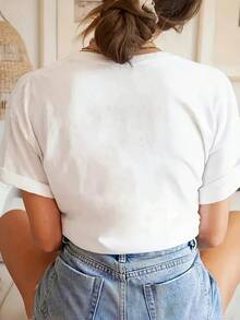 ChristmasSpring And Summer Casual Short Sleeve-Shirt, Women'sHot Item - White - View 4