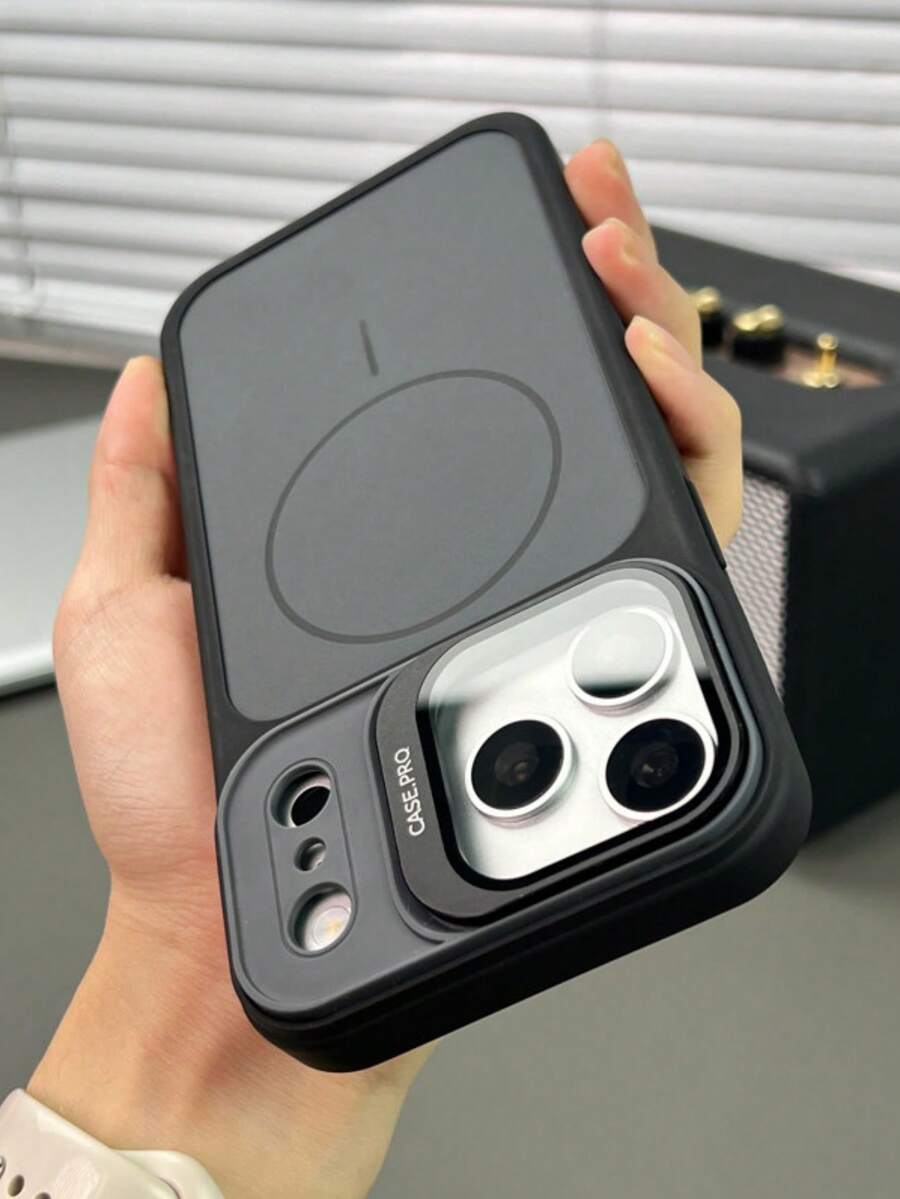 1 pieza Protector de cámara Funda de teléfono magnética de doble color a juego Compatible con iPhone 17 16 15 14 13 Pro Max Carga inalámbrica a prueba de golpes