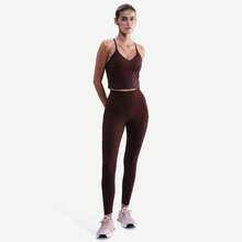 Nike Dri-FIT One High Rise 7/8 Pocket Tights Women's Burgundy Crush FN3241-652 - 棕色 - 查看 4