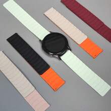 20mm/22mm Magnetic Silicone Watch Band Compatible With BALANCE, Watch 5 Lite/5Active, Watch/S4/S3/S5, Watch GT6/TG5/GT4 Pro/GT5 Pro/GT3, Galaxy Watch 7 6 5 4 Classic, Portable Comfortable Watch Strap Accessory - Black - View 4