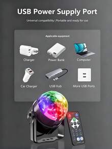 Lampu Bola Kristal LED Ajaib RGB - 7 Mode Lampu Laser Panggung dengan Kontrol Jarak Jauh, Sempurna untuk Pesta Dansa di Rumah, KTV, Pernikahan, Dekorasi Ruangan, dll.! - Hitam - View 11