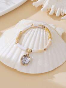 1pc Fashionable Versatile Summer New Arrival Beach Ocean Style Shell Pendant Women Bracelet (No Gift Box) - Multicolor - View 3