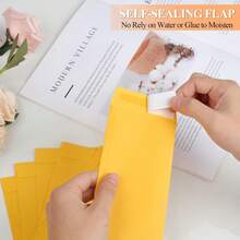 50pcs Cash Envelopes - 3.2x6.6 Inch Brown Kraft Paper Envelopes, Designed For Cash Management, Budgeting, Coin Storage, Checks, Gift Cards And Tickets - Multiple Styles - View 2