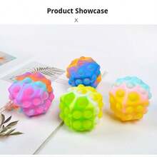 FIFA Pelota de estrés de silicona 3D anti-mordedura, ayuda a mejorar la fuerza de agarre, adecuada para aliviar el estrés - Multicolor - Ver 7