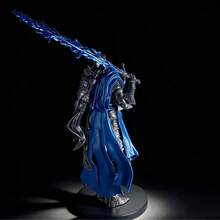 Elden Ring Dual Crescent Knight Action Figure, Metal Armor + Flowing Blue Cape, Game Scene Reproduction Model, Exquisite Face Sculpting And Detailed Depiction, Great Decorative Gift - Multicolor - View 1