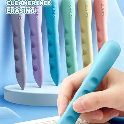 Creative Minimalist Large Hole Eraser - Student Learning Stationery, Seamless Large Eraser, Super Large Cubic Eraser - Hole Design, Crumb-Free And Odorless, Suitable For School, Office And Stationery Gifts