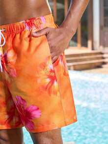 1pc Men's Marble Print Drawstring Waist Beach Shorts Couples Matching Swimwear, Vacation For Beach,Hawaiian, Matching Swimwear For Couples Blue, Couple Bathing Suit Set, Beachwear Matching Couple, His And Hers Swim Suit Sets, Men Bathing Suit Couple Matching - Nhiều màu 5 - Xem 7