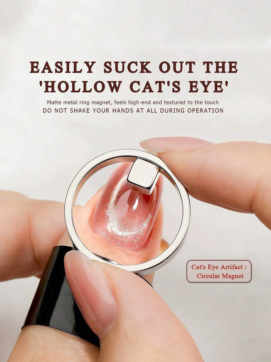 MIANEL GEL Herramienta magnética de ojo de gato viral 2026, atrae el efecto de luz circular en 3 segundos con un imán fuerte, magneto para uñas.