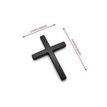 Metal Jesus Christ Cross Badge Stickers, 2.6"*1.85" Alloy 3D Individual Car Cross Sticker, Self Adhesive Scratch Covering Metal Cross Auto Emblem Decal For Car Body Fender Tail - 1 pcs (Gold) - 查看 7