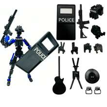 Figura de acción con escudo impreso en 3D de 5 colores - Juguete posicionable de múltiples articulaciones, kit de ensamblaje DIY con accesorios, regalo educativo STEM para niños de 3+ años, regalo de cumpleaños genial para niños y niñas - Multicolor - Ver 14