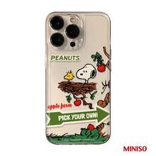 Miniso 名创优品史努比苹果农场透明TPU手机壳，适用于iPhone 17/17 Pro/17 Pro Max/17 Air/16/15/14/13/12/11/X系列，iPhone 17 Pro Max手机壳，iPhone 17 Pro手机壳，iPhone 17手机壳，圣诞礼物，女朋友 - 無色 - 查看 6