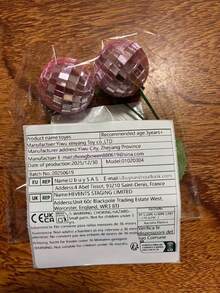 樱桃造型迪斯科球装饰品，壁挂式，粉色水果迪斯科装饰，包邮 - 粉紅色 - 查看 9