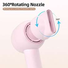 HYUNDAI Pink Negative Ion Hair Dryer With Diffuser, High-Speed Airflow, Reduces Frizz For Smooth Hair - Pink - View 6