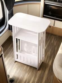 Tủ đầu giường phong cách tối giản hiện đại, tủ đựng đồ phòng ngủ, bàn trà phòng khách, bàn cạnh sofa cho căn hộ nhỏ, kệ mini đơn giản. - trắng - Xem 1