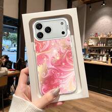 Funda para Teléfono - Una Elegante y Nueva Funda para Teléfono con Patrón de Espiral en Degradado Rosa, Lujosa Funda de Acrílico Metálico de Alta Gama, Exquisita y Práctica Carcasa Protectora Reforzada a Prueba de Golpes, Compatible con Apple  17, 16, 15, 14, 13, 12 - Color mixto 1 - Ver 3