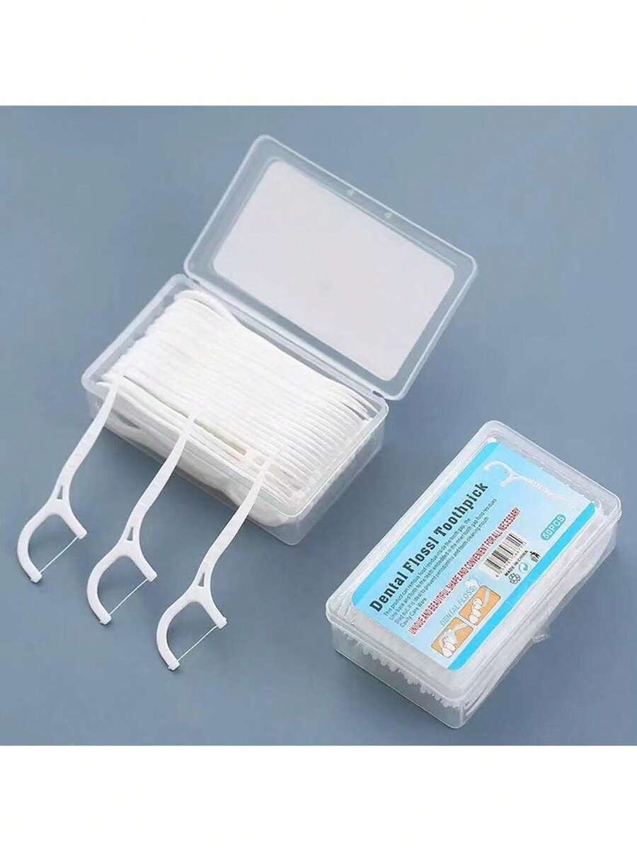 100/200/400pcs Portable Bow-Shaped Ultra-Thin Dental Floss Picks, Disposable Interdental Cleaning For Home, Travel, Hotel Use
