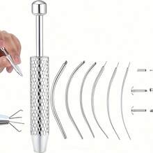 Bộ dụng cụ xỏ khuyên 7 món 14G 16G 18G 20G không ren, có ren trong và ngoài, dùng cho tai, mũi, môi, rốn, núm vú, lông mày, lưỡi. - Nhiều màu - Xem 12