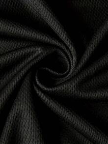 Camiseta casual y elegante para hombre, corte regular, manga corta, cuello redondo, con diseño de estampado moderno, perfecta para streetwear o estilo diario, o como regalo - Negro - Ver 5