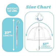 Adult Bubble Umbrella With Dome Canopy And Lightweight Wind And Rain Protection - Iridescent - 查看 5