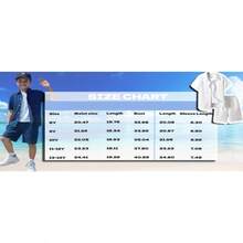 Boys 2 Piece Textured Linen Outfit Summer Short Sleeve Button Down Shirt & Shorts Set Beach Vacation Casual Clothes - Màu be - Xem 10