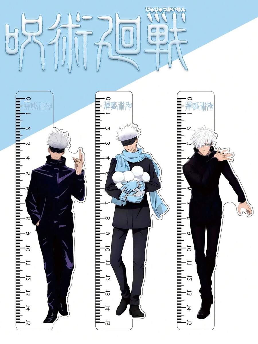 Jujutsu Kaisen 1pc Anime Fanart Ruler, Featuring Gojo, Yuji, Megumi, Nobara, Sukuna, Geto, Creative High-Quality Drafting Tool, Essential Student Stationery, Back-To-School Gift - A - View 1