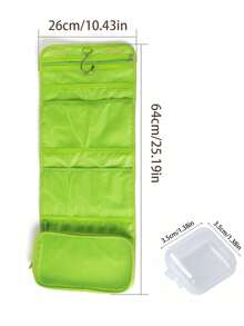 Portable Waterproof Toiletry Bag, Foldable Hanging Storage Bag, Large Capacity Travel Bag For Cosmetics And Toiletries, Suitable For Vacation, Travel, Business Trip, Unisex, Storage Organizer, Travel Cruise Essentials, Back To School Season - Multicolor - View 10