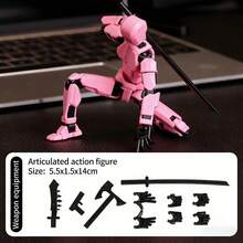 13 Colors Adjustable Multi-Joint Movable Action Figure - 3D Printed Poseable Doll Doll With Accessories DIY Assembly Kit Suitable For Children 3 Years And Above Creative Birthday Gift For Boys And Girls Cool Desktop Decoration - Multicolor - View 11
