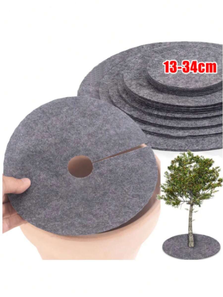 Envoltura de árbol no tejida, estera de protección de plantas transpirable, cubierta de suelo de jardinería que retiene la humedad - A - Ver 1