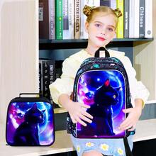 3PCS Cat Backpack For Girls, 16" Kids Reflective Backpacks For Elementary Preschool, Girl Bookbag With Lunch Box - 16UV Backpack - View 7
