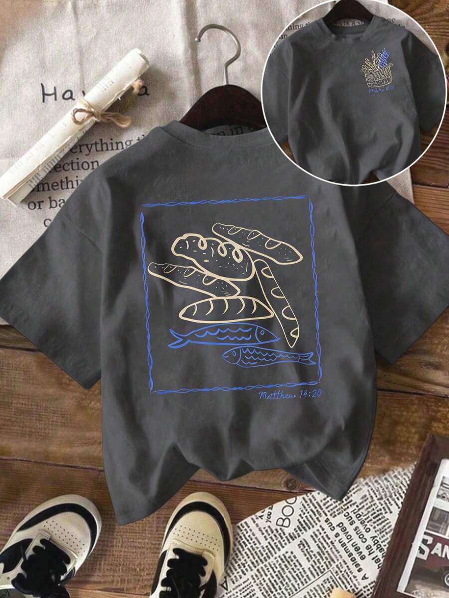Christian Comfy Color Shirt - Bible Study, Catholic Gift - Inspiring Contemporary Faith Apparel-Women's T-Shirt, Comfortable Round Neck, Casual, Pure Cotton, Short Sleeves - 深灰色 - 查看 1
