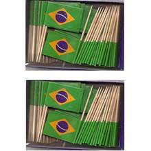 Azil Tootpick Flags. 200 Small Mini Cupcake Cocktail Sticks And Picks Azil Tootpick Flags - Brazil Toothpick Flags - View 6