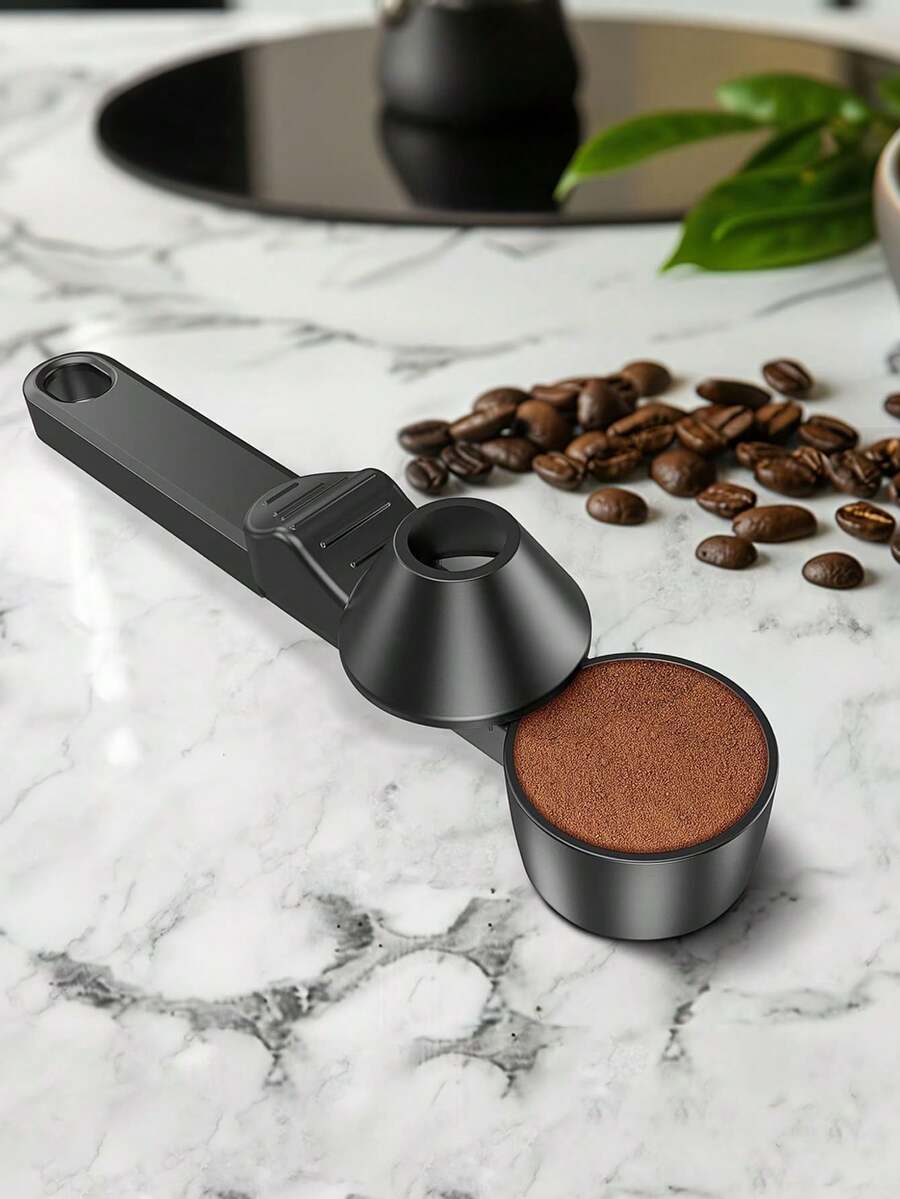 1 Muỗng cà phê đa năng tích hợp gạt ngang và phễu - Thiết kế chống tràn, có thể dùng để đổ đầy viên nang tái sử dụng, bột protein, sữa công thức cho trẻ sơ sinh, v.v.