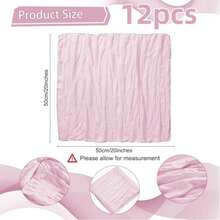 6/12/24pcs Cream Balinese Cheesecloth Napkins Decor, Suitable For Outdoor Events Such As Weddings, Bridal And Baby Showers, Birthday Parties, Mother's Day, Home Decor, Family Gatherings, Banquets, Receptions, Buffets, Picnics And Various Theme Parties. - Multicolor - View 11