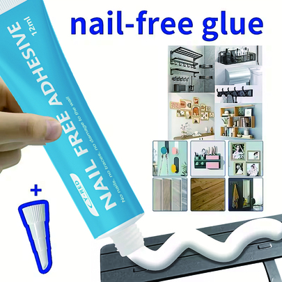 Multi-Purpose Nail-Free Adhesive, No Trace No Damage Wall Mount Glue For Hooks & Shelves