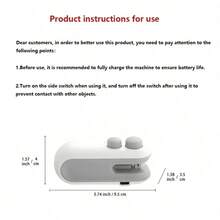 SOKANY Mini Snack Bag Sealer With 2-In-1 Cut And Seal Function, Chip Cutter Included, USB Rechargeable, Magnetic Bottom For Fridge. Dual Function For Sealing And Opening Bags, Perfect For Home Heat Sealers And Vacuum Sealers, Versatile Kitchen Tool. - White - View 10