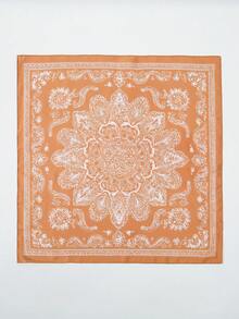 1 chiếc khăn bandana 70cm, khăn quàng cổ in họa tiết hình học sang trọng kiểu retro. - Nhiều màu - Xem 10