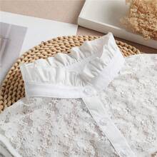 1pc Women's Black Lace Ruffle Edge Detachable Adjustable Casual Retro Dickey Collar For Spring & Autumn, Comfortable & Breathable For Dress For Christmas Decor - Black - View 10