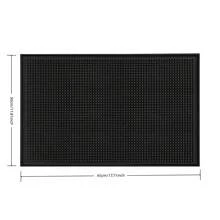 1 buah Alas Pengeringan Bar Lipat, Bantalan Isolasi Panas Silikon Lembut, Alas Gelas Bahan PVC, Cocok Untuk Pengeringan Meja Bar atau Kedai Teh Susu, Dapat Digunakan Sebagai Alas Isolasi Panas dan Pengontrol Air - Hitam - View 5