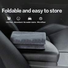 Toalla de microfibra para limpieza de automóviles, motocicletas, vidrios y limpieza del hogar, toalla pequeña de color gris - A - Ver 5