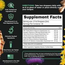 [Mother's Day Gift For Mom]SuperBonsai Super Liver Support With Milk Thistle -  Liver Cleanse Detox & Repair Aid - Doctor-Formulated Liver Supplement - Liquid Herbal Supplements For Liver Health - 1 Month Supply - 1 - Xem 5